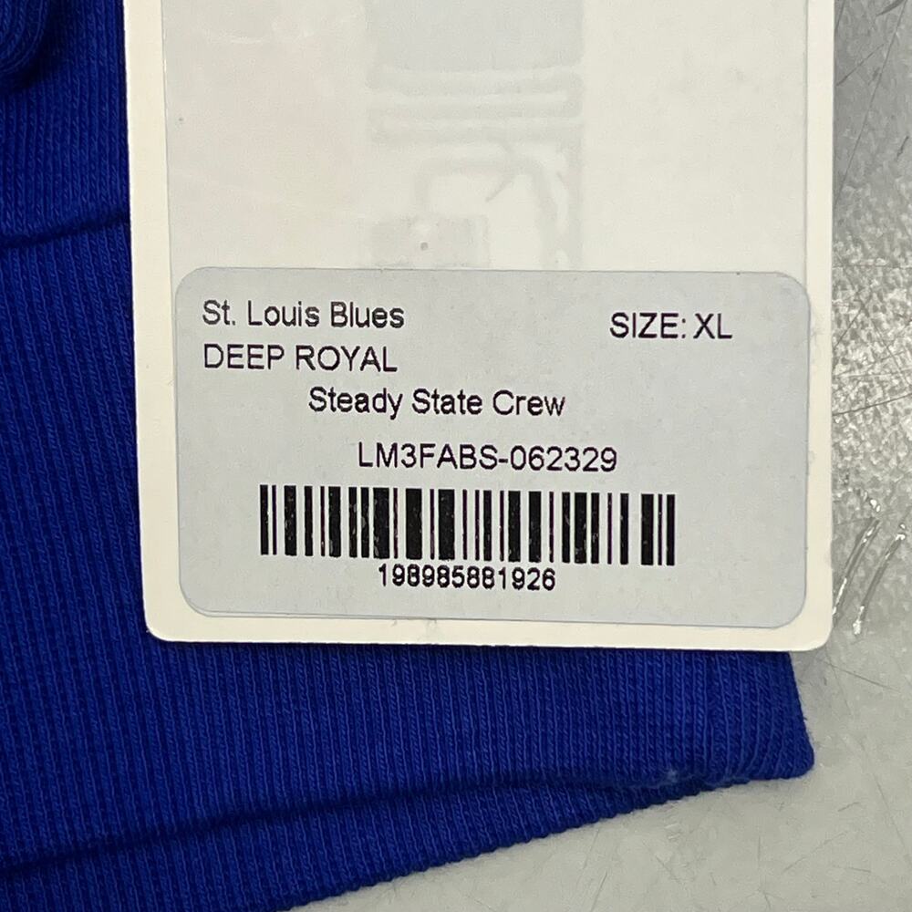 LULULEMON St. Louis Blues Steady State College Crewneck Men's Sz XL Cobalt Blue - Picture 12 of 12